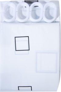 Штора для ванны Aquarius Мозайка 180х200 см белая