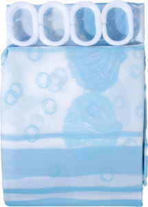 Штора для ванны Aquarius Раковины 720123 180х200 см зеленая