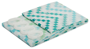 Штора для ванны Aquarius Зигзаг 180х200 см синяя