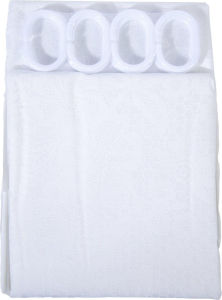 Штора для ванны VANSTORE Узоры 180х200 см белая