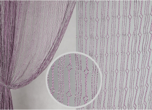 Штора кисея полиэстер 300x290 см светло-фиолетовый 1 шт