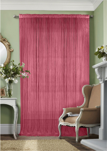 Штора кисея полиэстер 300х290 см темно-красная 1 шт
