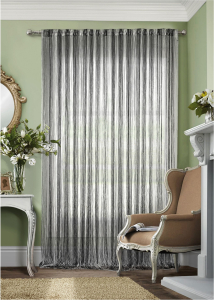 Штора кисея полиэстер 300х290 см черно-белая 1 шт