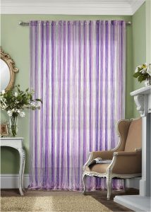 Штора кисея полиэстер 300х290 см розово-фиолетовая 1 шт