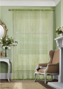 Штора кисея полиэстер 300х290 см зеленая 1 шт