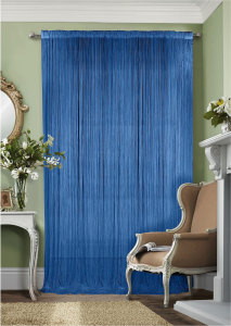 Штора кисея полиэстер 300х290 см 1 шт синяя