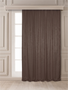 Штора портьерная KT P18-06-15/280 BL 200х270 см коричневая