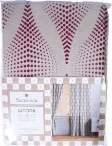 Штора портьерная Василиса хлопковая BEIGE 17 155х270 см песочная 1 шт