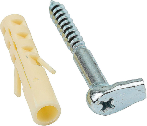 Крюк-шуруп L-образный 5х50  прямой шлиц оцинкованный под крест. 2шт