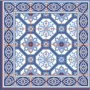 Салфетки одноразовые Азулежу 3-слойные 33x33 см 20 шт