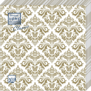 Салфетки Золотой орнамент бумажные 16,5x16,5 см