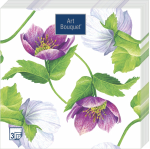 Салфетки Анемоны бумажные 16,5x16,5 см