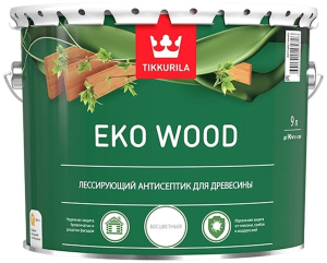 Антисептик лессирующий Tikkurila Eko Wood бесцветный 9 л