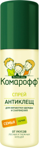 Лосьон-спрей антиклещ от укусов Комарофф 125 мл