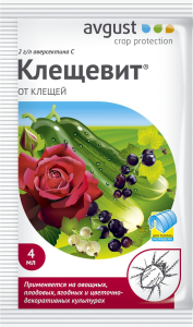 Средство защитное от вредителей Avgust Клещевит 4 мл