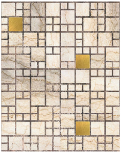 Панель ПВХ листовая Мрамор с золотом 480х955х3 мм