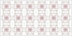 Панель ПВХ листовая Цветочный орнамент 480х960х6 мм