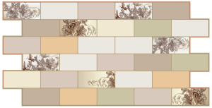 Панель ПВХ листовая Ар Нуво 484х966х3 мм