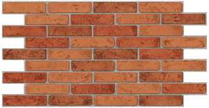 Панель ПВХ листовая Кирпич натуральный 498х971х3 мм