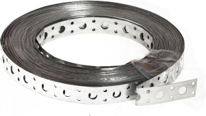 Монтажная лента Стройбат 20 мм х 25 м х 0,55 мм серебристая