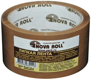 Клейкая лента NOVA ROLL 48 мм х 50 м коричневая