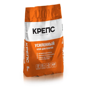 Плиточный клей цементный Крепс Усиленный 5 кг