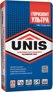 Наливной пол цементный UNIS Горизонт Ультра 20 кг