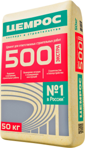 Цемент EuroCement 500 ПЛЮС цем ii/а-ш 42,5н М500 50 кг