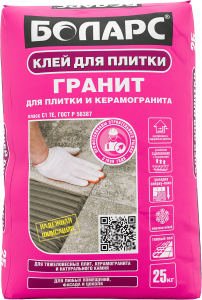 Плиточный клей цементный БОЛАРС Гранит 25 кг