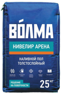 Наливной пол цементный толстослойный Волма Нивелир Арена 25 кг
