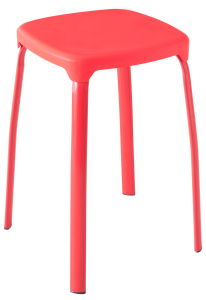 Табурет квадратный 410588 красный 