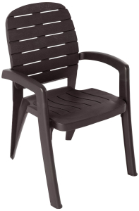 Кресло Прованс пластиковое коричневое