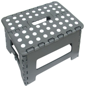 Стул складной пластик серый