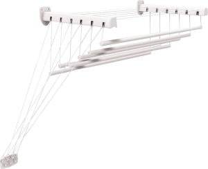 Сушилка для белья настенная Gimi Lift сталь 160 см белая