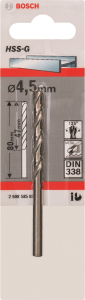 Сверло по металлу BOSCH HSS-G 4,5 мм 47 мм