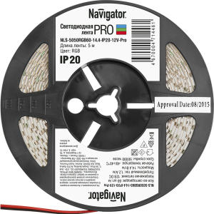 Светодиодная лента Navigator NLS-12V-PRO SMD 2835 60 шт IP20 12В белый 5 м