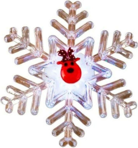 Световая фигура Олень на снежинке светодиодная 95х95 см