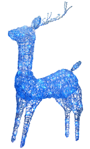 Световая фигура Северный олень 80 LED IP44 100 см голубой