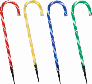 Световая фигура Трость 4х10 LED IP44 55 см многоцветный