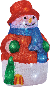 Световая фигура Снеговик 40 LED IP44 39 см холодный белый