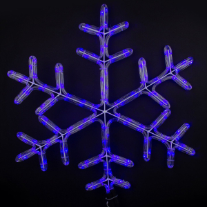 Световая фигура снежинка 144 LED IP44 56 см синий постоянный