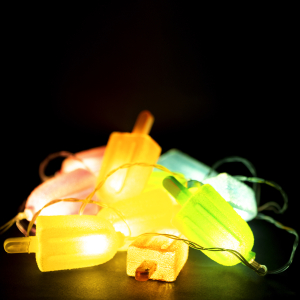 Гирлянда садовая пластиковая 10 LED Мороженое 1,35 м