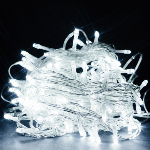 Гирлянда Мишура 140 LED холодный белый 15,4 м