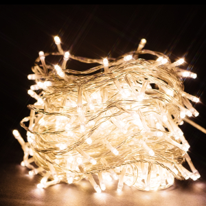 Гирлянда Мишура 140 LED теплый белый 15,4 м