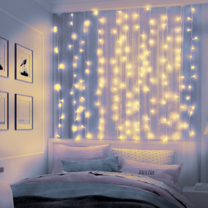 Гирлянда водопад SH LIGHTS 300 LED теплый белый 1,5х2,2 м