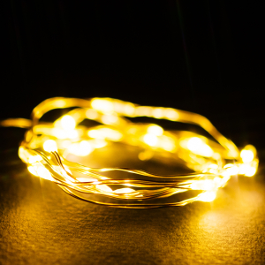 Гирлянда Нить 20 LED теплый белый 1 м