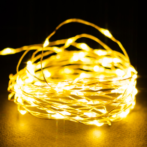 Гирлянда Нить 100 LED теплый белый 5 м