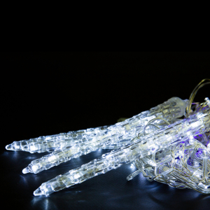 Гирлянда наружная Glos IE Сверкающая капель 74 LED белый/синий 2,7 м