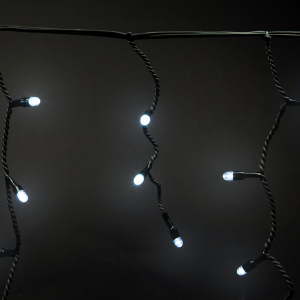 Гирлянда тающие сосульки 100 LED черная 2 м