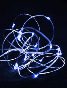 Гирлянда внутренняя нить 20 LED синий 1,9 м